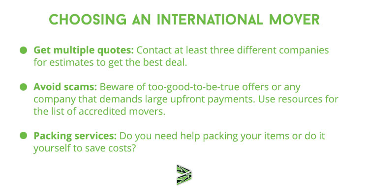 choosing an international mover